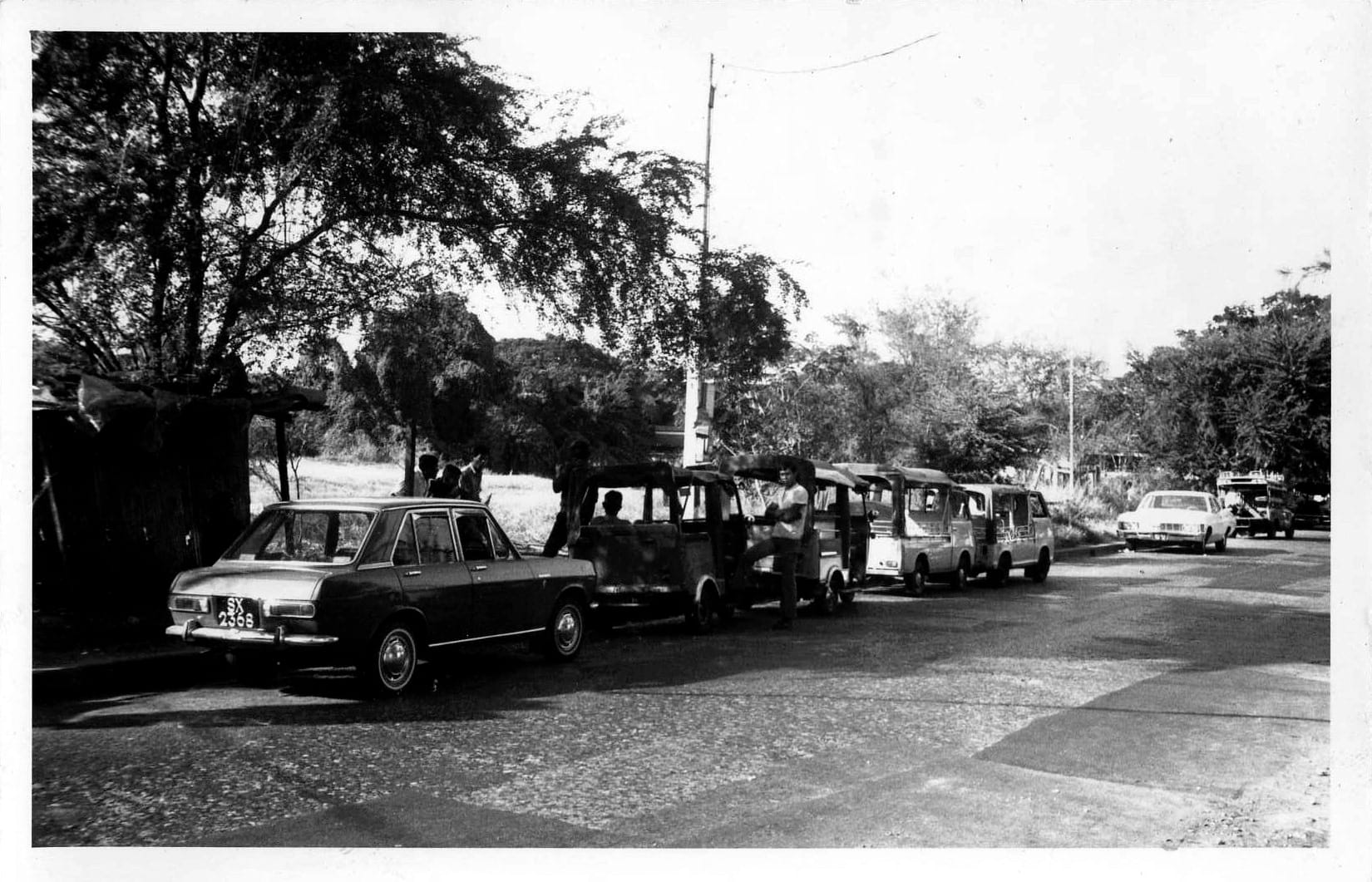 The Datsun car, licence plate SX2368, that I drove to Bangkok in December 1971.